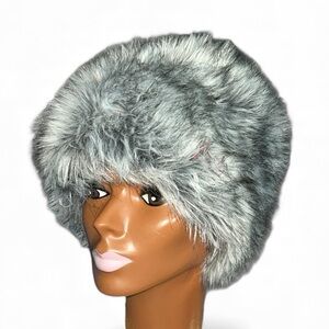 Ben Berger Gray Faux Fur Hat Luxury Collection Cossack Russian Style Vintage